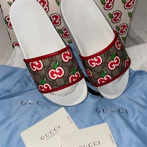 cherry gucci slides